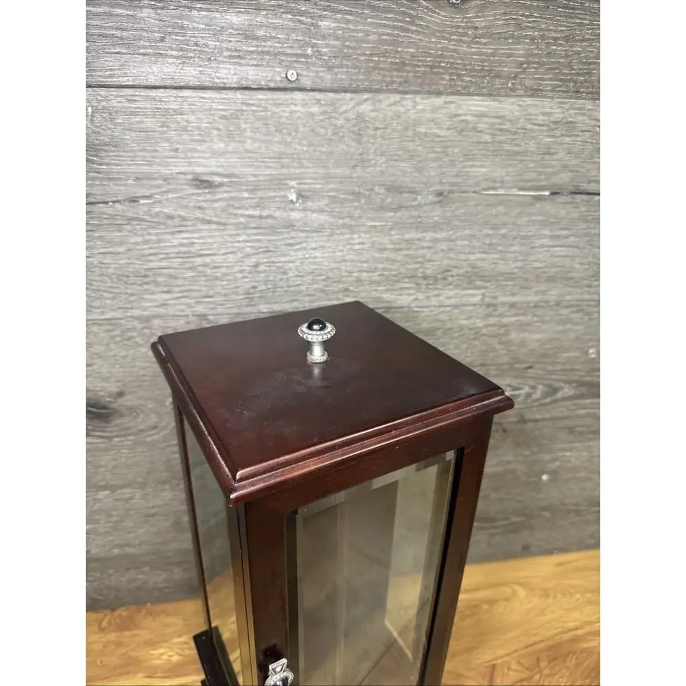 The Bombay Co. Tabletop Rotating Jewelry Box Chest Tall Case Necklace Organizer